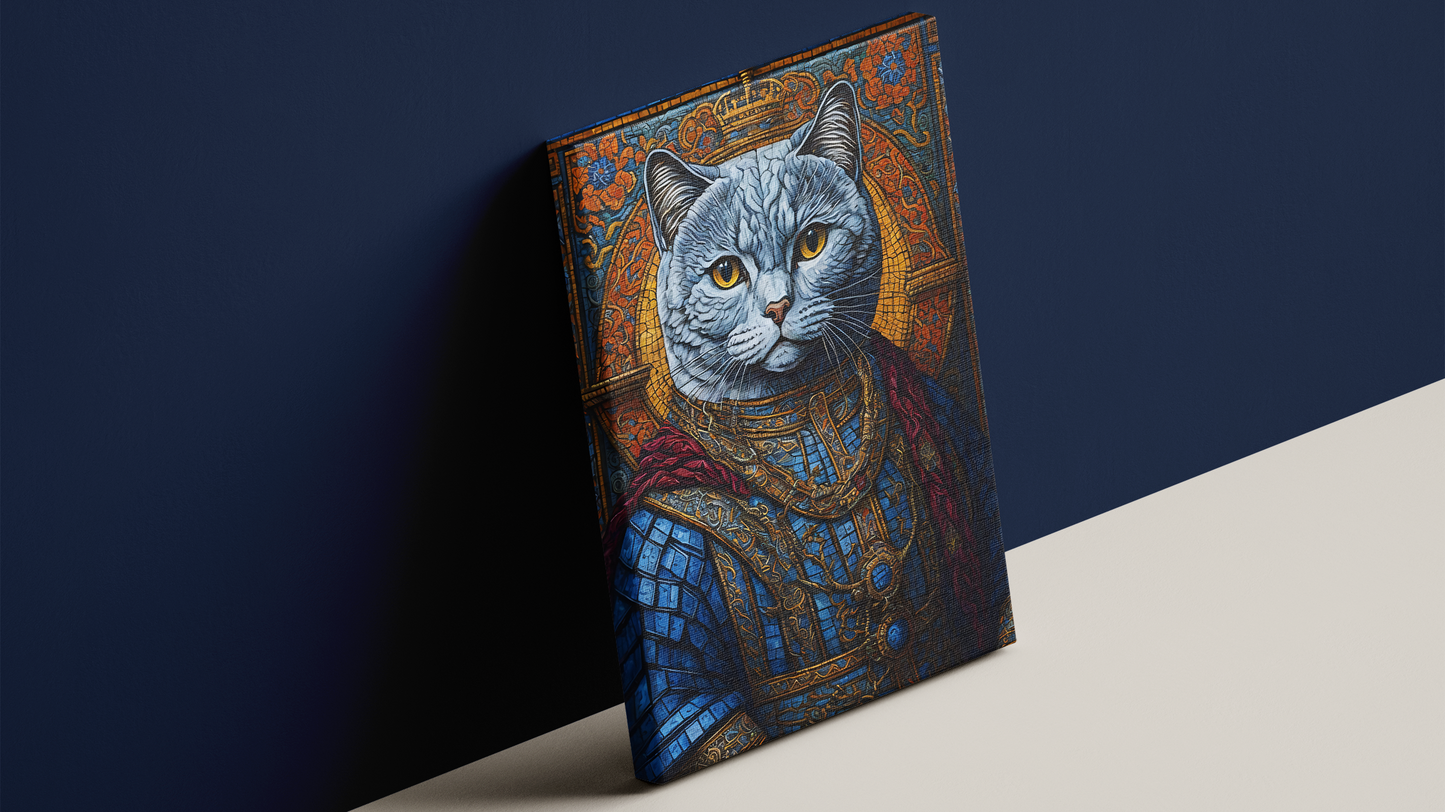 Canvas Wanddecoratie | Lord British Shorthair | Premium 100% katoenen doek