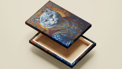 Canvas Wanddecoratie | Lord British Shorthair | Premium 100% katoenen doek