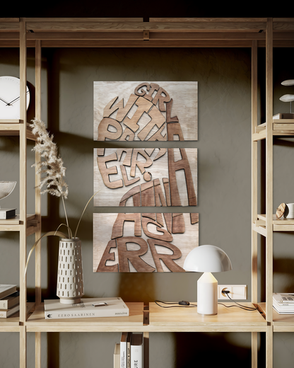 Meisje met de Parel | 3D Houten Wanddecoratie |  Handgemaakt | Natuurlijk Hout | Uniek Design | XL