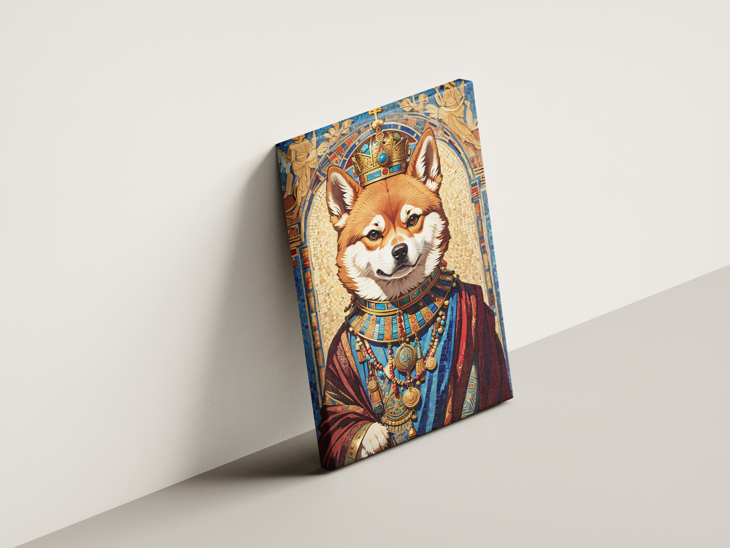 Canvas Wall Decoration | Royal Shiba Inu | Premium 100% Cotton Cloth